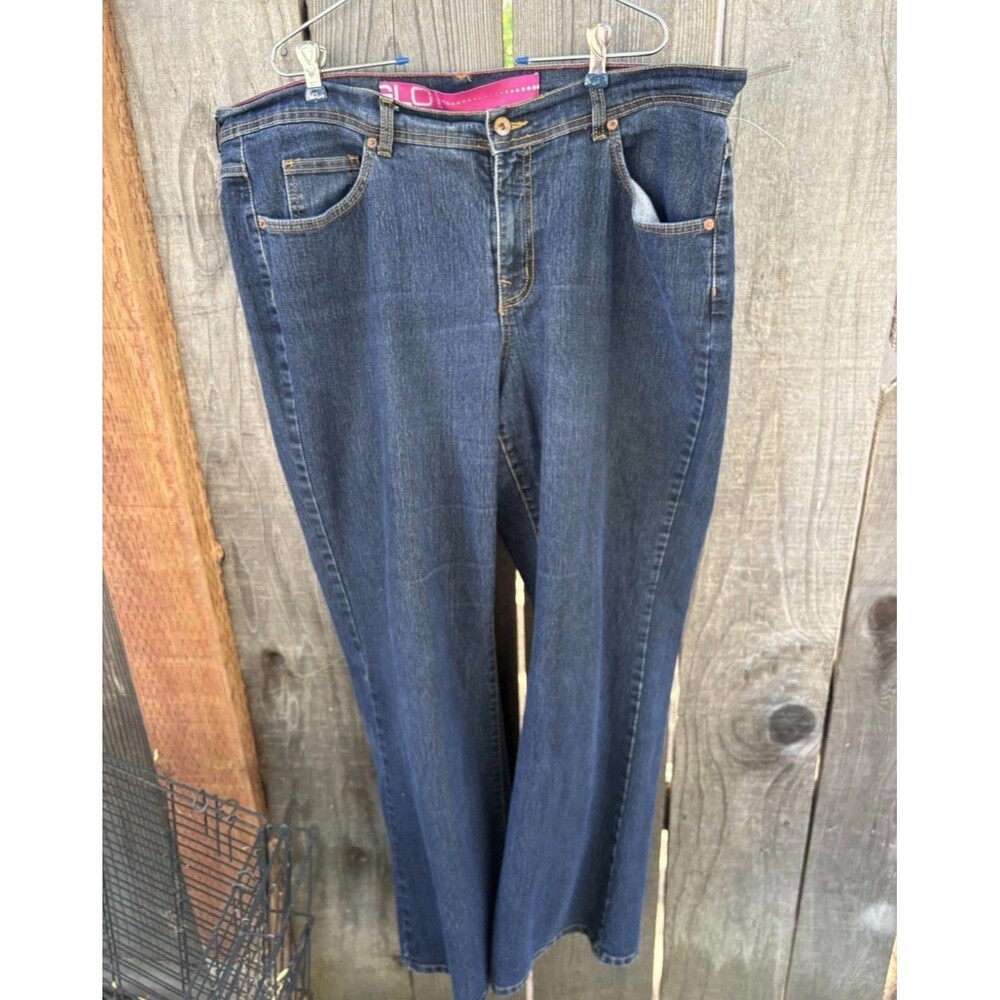 Vintage dark wash GLO brand jeans. Plus Size 20 - Picture 1 of 5